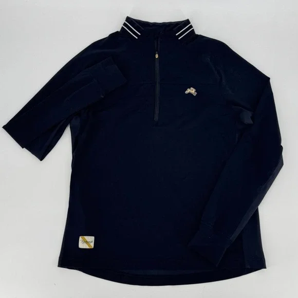 Tracksmith Men's L Black Half Zip Running Pullover Hare Logo Athletic - Picture 2 of 9